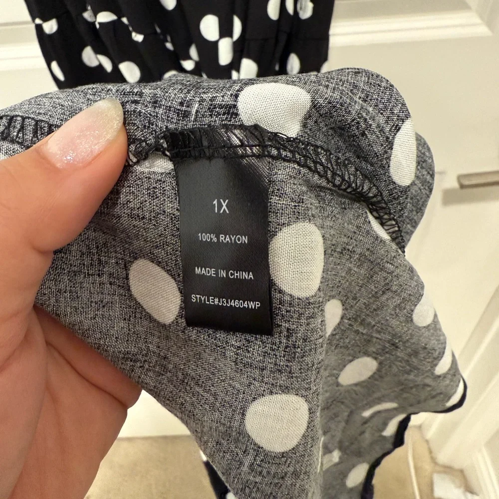 Smocked Polka Dot Maxi Dress NWT - Picture 6 of 6